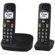 Teléfono Inalámbrico Panasonic KX-TGU112EXB/ Pack DUO/ Negro
