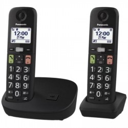 Teléfono Inalámbrico Panasonic KX-TGU112EXB/ Pack DUO/ Negro