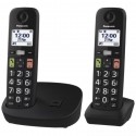 Teléfono Inalámbrico Panasonic KX-TGU112EXB/ Pack DUO/ Negro