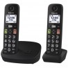 Teléfono Inalámbrico Panasonic KX-TGU112EXB/ Pack DUO/ Negro