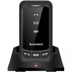 Teléfono Móvil Sunstech CELT25BK para Personas Mayores/ Negro