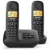 Teléfono Inalámbrico Gigaset Basic 100/ Pack DUO/ Negro