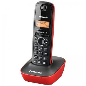 Teléfono Inalámbrico Panasonic KX-TG1611/ Negro y Rojo
