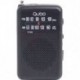 Radio Portátil Qubo R-S1/ con Cable/ a Pilas/ Negra
