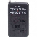 Radio Portátil Qubo R-S1/ con Cable/ a Pilas/ Negra