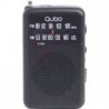 Radio Portátil Qubo R-S1/ con Cable/ a Pilas/ Negra