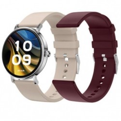 Smartwatch spc smartee duo velvet 9656b/ notificaciones/ frecuencia cardíaca/ blanco