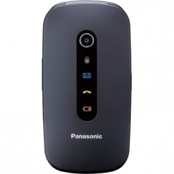 Teléfono Móvil Panasonic KX-TU466EX para Personas Mayores/ GPS/ Negro