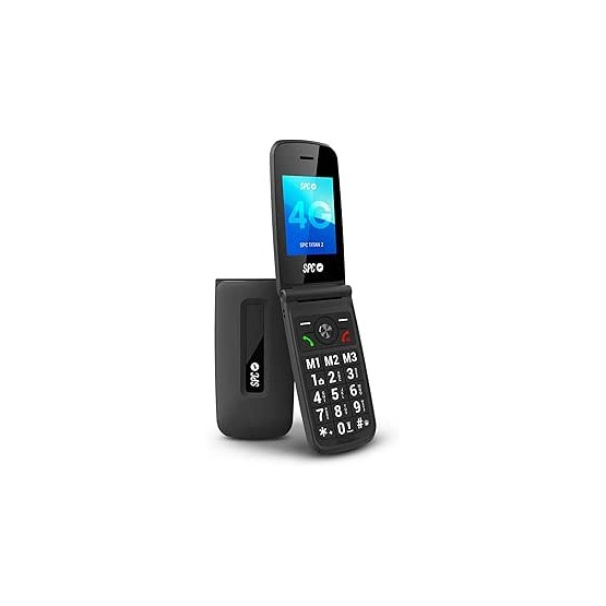 Teléfono Móvil SPC Titan 2 para Personas Mayores/ Negro