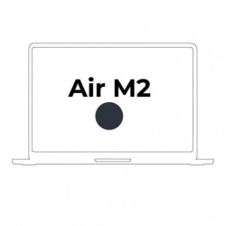 Apple Macbook Air 13.6'/ M2 8-Core CPU/ 8GB/ 256GB SSD/ 8-Core GPU/ Negro Medianoche